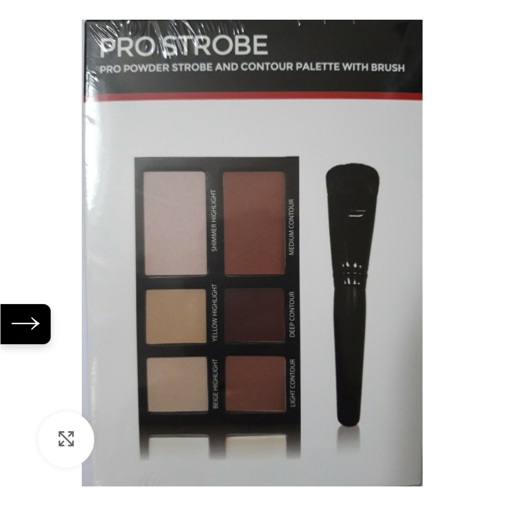 Pro Strobe Powder Strobe and Contour Palette with Brush - Brown and Cream